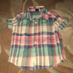 Baby Gap short sleeve plaid shirt. Toddler 3.